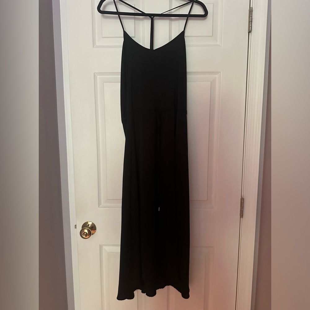 Flowy midi Banana Republic Dress size 4 black silky